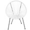Valencia Oval Comfort Series Take Ten White Papasan Lounge Chair